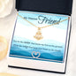 Friendship Anchor Heart Pendant Necklace Adjustable - Friend Message - Anchors and Wings