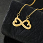 Heart Infinity Symbol Necklace - Remembrance Message - Guardian Angel