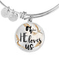 How He Loves Us Pendant Necklace or Charm Bracelet with Optional Engraving