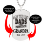 Best Dads Promoted To Grandfather Customized Dog Tag Necklace with Optional Engraving