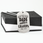 Best Dads Promoted To Grandfather Customized Dog Tag Necklace with Optional Engraving