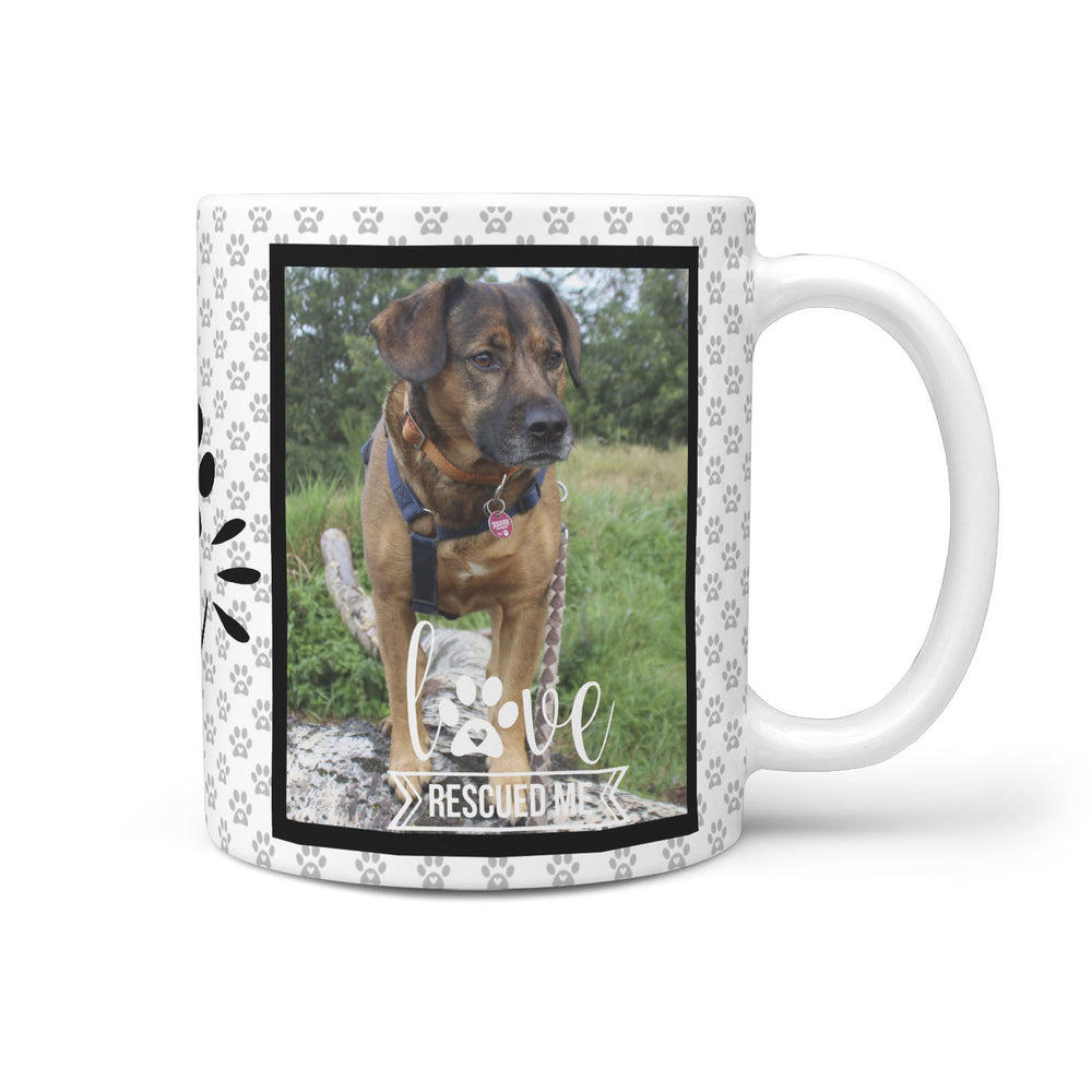 Personalized Photo Love Rescued Me Dog Mug