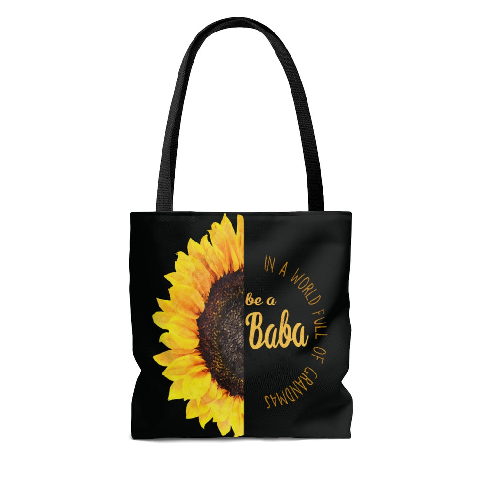Custom Sunflower Grandma Tote Bag - With Grandkid's Names and Grandma's Nickname