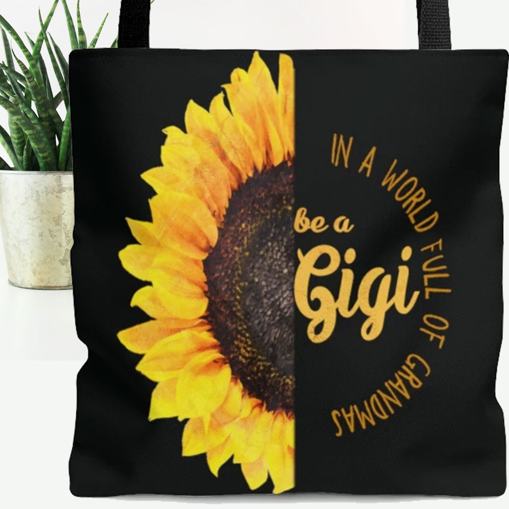 Sunflower Grandma Customized Tote Bag